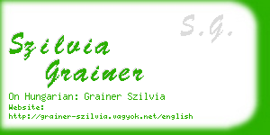 szilvia grainer business card